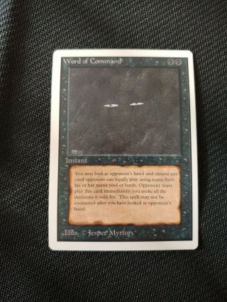 Word Of Command / Unlimited / Magic The Gathering / Mtg