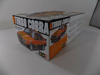 Vintage REVELL 1979 79 TURBO COBRA FORD MUSTANG 1/25 7200 BUILT Decals Box Model 3