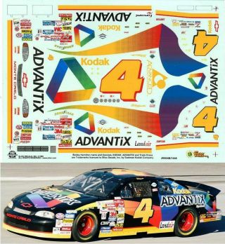 Nascar Decal 4 Kodak Advantix 1999 Monte Carlo Bobby Hamilton - Daytona 1/24