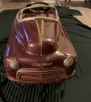 Vintage 1950’s Murray Comet V12 Full Size Pedal Car Paint EXC NR 2