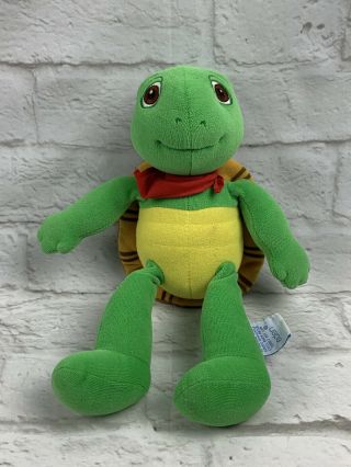 Eden Franklin Plush 10 " Green Turtle Red Scarf Stuffed Animal Toy