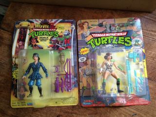 1992 Playmates Teenage Mutant Ninja Turtles April & Princess Mitsu Action Figure