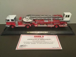 Code 3 Collectibles - No.  12969 Baltimore Fire Department Seagrave Truck 7