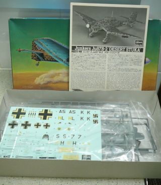 Hasegawa 1:48 Scale Junkers Ju87 B - 2 ' Desert Stuka ' model kit MIB 2
