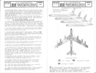 Old Packaging Microscale B - 52 Stratofortress Decals 1/72 152,  Hard To Find