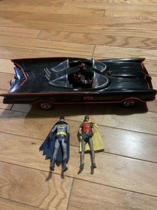 2014 6” 1966 Mattel Batmobile With 6” Batman And Robin