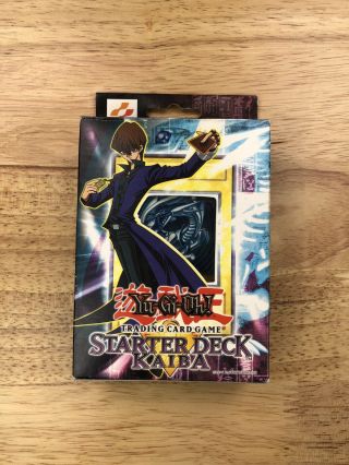 Opened Kaiba Starter Deck With Blue Eyes Card