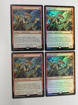 Goblin Guide Playset - Foil 4x Magic The Gathering Mtg Modern Masters 17 Card