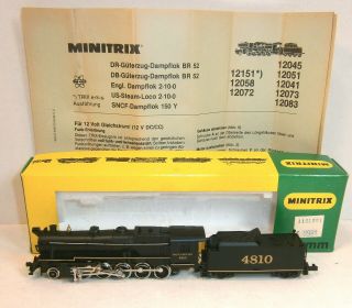 Minitrix (w.  Ger) N Scale Southern Rr 2 - 10 - 0 Steam Loco/ten W/light -,  Mib