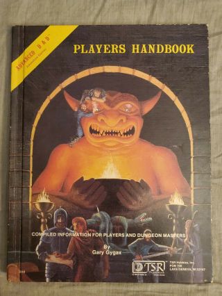 Advanced Dungeons And Dragons Players Handbook 6th Printing 1980