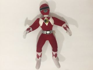 Vintage 1994 Mighty Morphin Power Rangers Plush Red Ranger Doll 12  Ace Novelty