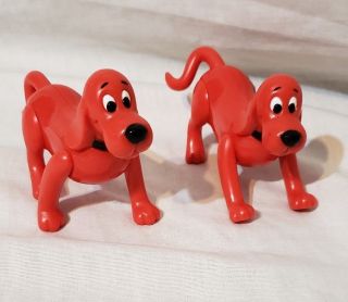 2 Clifford The Big Red Dog Figure Poseable Toy Pretend Play