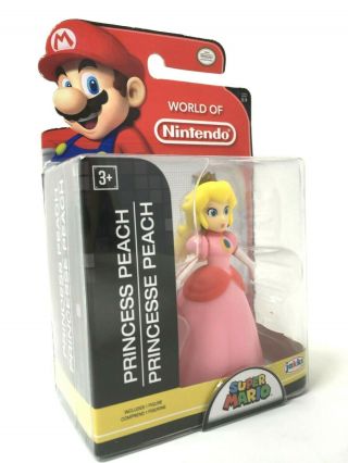 Princess Peach World Of Nintendo Mario 2.  5 " Jakks Pacific Figure