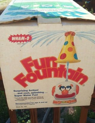 Vintage Wham - O Fun Fountain 1978 Clown Sprinkler Made USA - Box - HTF 6