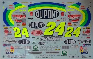 Nascar Decal 24 Dupont 1998 Monte Carlo Jeff Gordon - Slixx