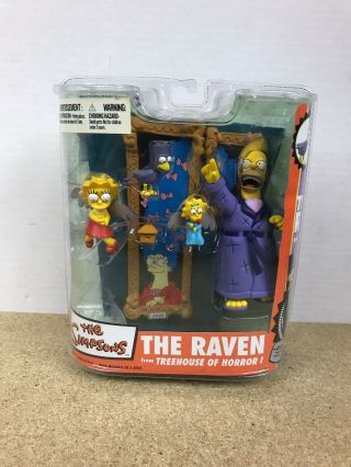 The Simpsons Tree House Of Horrors The Raven Figure Set By Mcfarlane Toys Rare