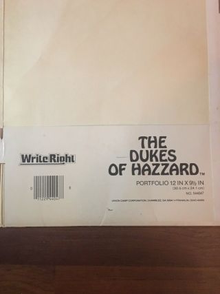 The Dukes of Hazzard Vintage 1981 2 Pocket Folder 5