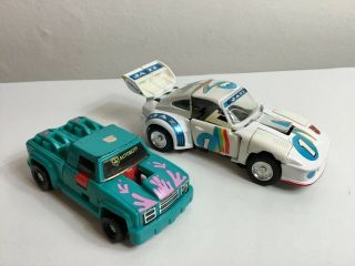 Transformers 1993 G2 Autobot Jazz [missing Door] And Turbofire [missing Hand]