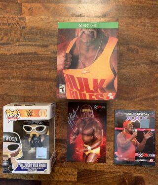 Hollywood Hulk Hogan Funko Pop Figure Wwe 2k15 With Autograph And More No Game