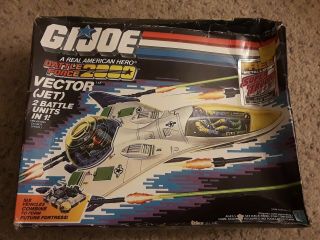 Gi Joe (hasbro 1987) Battle Force 2000 Vector Jet / Box