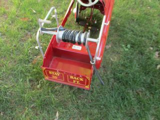 Vintage Pedal Car Antique Fire Truck by Gearbox well 3