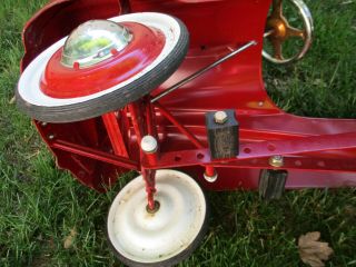 Vintage Pedal Car Antique Fire Truck by Gearbox well 6