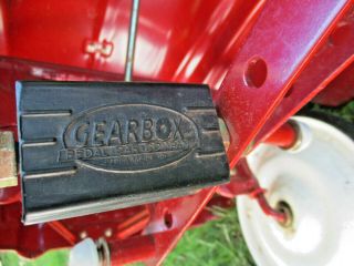 Vintage Pedal Car Antique Fire Truck by Gearbox well 7