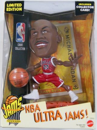 Michael Jordan Mattel Nba Ultra Jams Rare Red Jersey Figure In Box/sealed