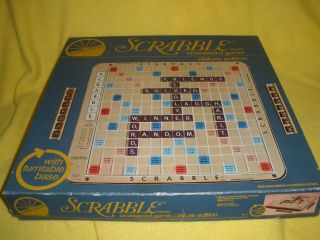 Vintage Selchow & Righter Scrabble Game With Turntable 1982