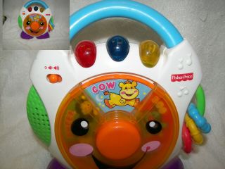 Toy Cd Player Fisher Price Nursery Rhymes Lights Music Animals Sounds Baby Toy