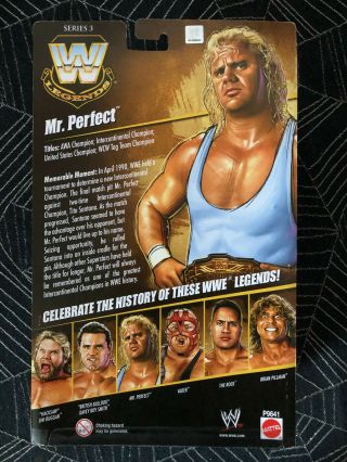 WWE ELITE LEGENDS SERIES 3 MR.  PERFECT MATTEL WRESTLING FIGURE WWF NIB 2