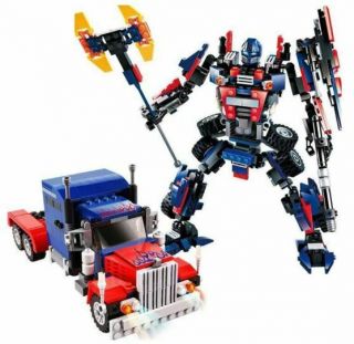 Legoings 2 In 1 Transformation Robot Sport car DIY Building Block kids toy gift 5