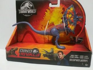 Mattel Jurassic World Dino Rivals Purple Dilophosaurus