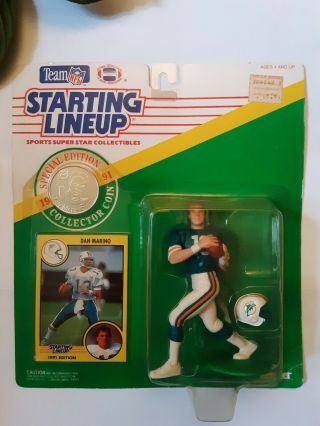 Vintage 1991 Dan Marino Starting Lineup Miami Dolphins In Package