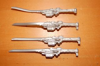 4 Power Rangers Dino Charge Silver Dino Blade Saber Sword Very Small 6 Inch 2014
