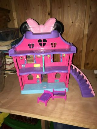 Fisher Price Minnie Mouse Bow Sweet Home House Toy Playhouse Magical Dollhouse 3