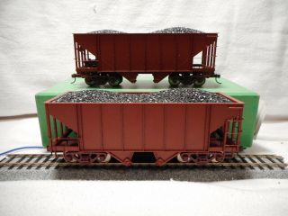 Bachmann - On30 Scale Painted,  Unlettered 2 - Bay Steel Hopper 2 - Pack