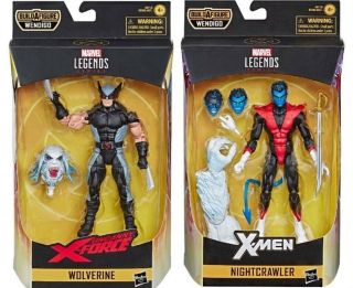 Marvel Legends X Force Wolverine & X - Men Night Crawler 6 " Figures Wendego Baf