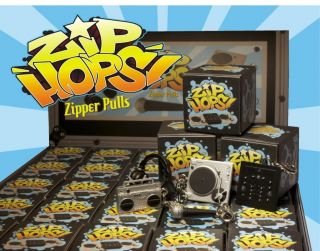 Full Case Zip - Hops Zipper Pulls Turntable Mic Boombox Mixer Hip Hop Mini Figures