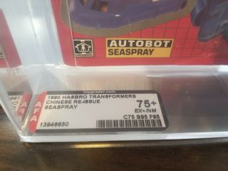 G1 Transformers Minibot Seaspray AFA 75,  MOSC MOC 3