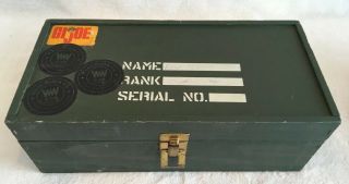 Vintage 1975 Hasbro Industries Gijoe Military Green Foot Locker/storage Box