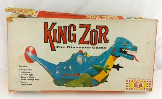 Vintage 1962 Ideal King Zor The Dinosaur Board Game