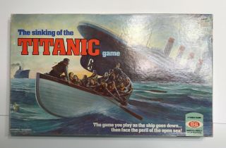 Rare The Sinking Of The Titanic Board Game 1976 By Ideal 100 Complete
