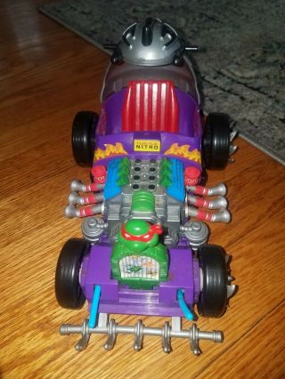 Vtg 1991 Teenage Mutant Ninja Turtles Turtle Nitro Car Figure Vehicle Shredder 9