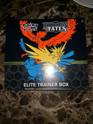 Pokemon Tcg Hidden Fates Elite Trainer Box - Factory - In Hand - 10 Packs