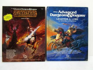 2x Advanced Dungeons & Dragons Manuals: Legends & Lore And Greyhawk Adventures