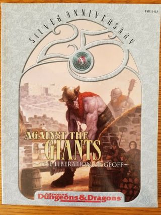 Against The Giants: Greyhawk Ad&d 2nd Edition Module Silver Anniversary