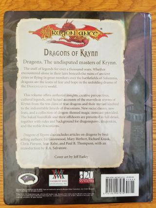 DRAGONS OF KRYNN: Dragonlance Dungeons & Dragons 3rd Edition 2
