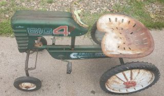 Vintage Amf Big 4 Pedal Tractor 1970 