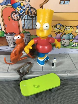 Playmates The Simpsons World Of Springfield Wos Series 1 Bart Simpson Figure